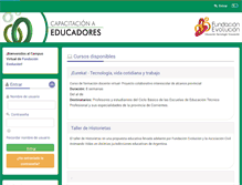 Tablet Screenshot of capacitacion.fundacionevolucion.org.ar